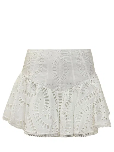Shop Charo Ruiz Ibiza Favik Short Skirt In White