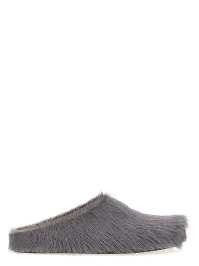 Shop Marni 'fussbett' Sabots In Gray