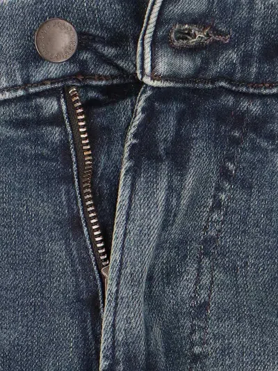 Polo Ralph Lauren Straight Trousers With Belt Loops And Faded Effect In Blue