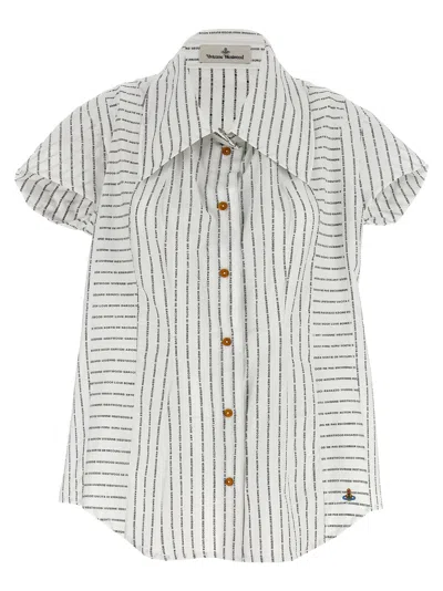 Shop Vivienne Westwood Twisted Bagatelle Shirt, Blouse In White/black