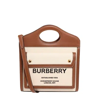 Shop Burberry Pocket In Beige