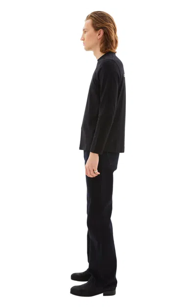 Jil Sander Long Sleeved T-shirt W/print In 001 Black