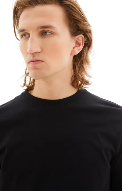 Jil Sander Long Sleeved T-shirt W/print In 001 Black
