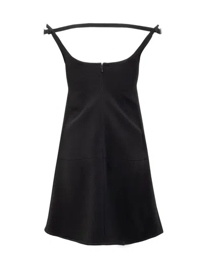 Shop Courrèges Courreges Ellipse Mini Dress In Black