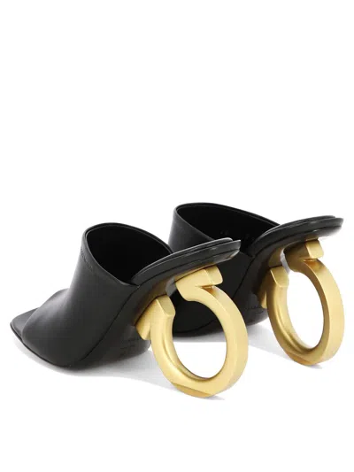 Shop Ferragamo "astro" Sandals In Black