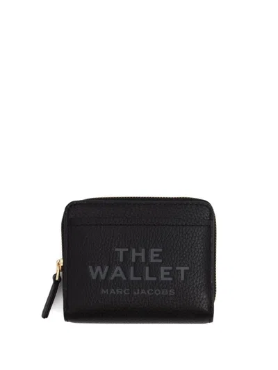 Shop Marc Jacobs The Leather Mini Compact Wallet In Black