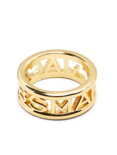 Shop Marc Jacobs The Monogram Metal Ring In Gold