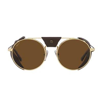 Shop Persol Sunglasses In Gold