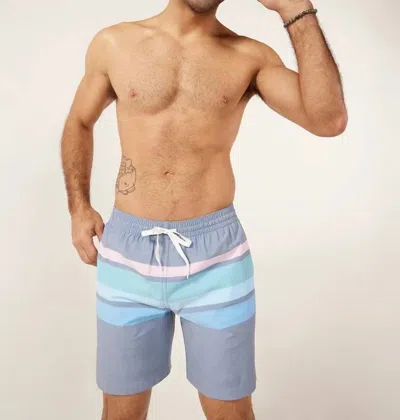 Shop Chubbies The Cadillacs Classic Swim Trunk In Faded Grey Stripe In Blue