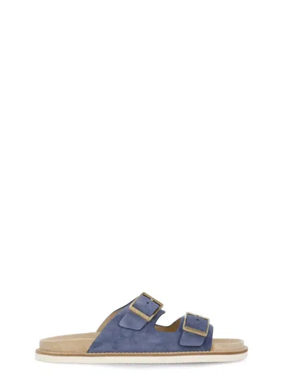 Shop Brunello Cucinelli Sandals Blue
