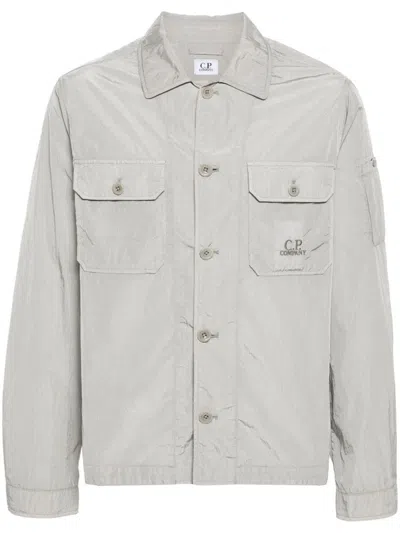 Shop C.p. Company Pocket Detail Jacket In Grey