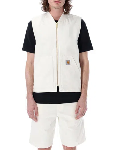 Shop Carhartt Wip Classic Vest In Wax Rinsed