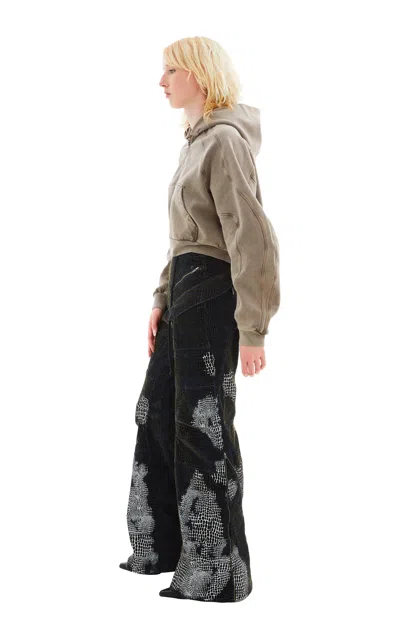 Shop Ottolinger Oversized Cargo Jeans In Velvet Print