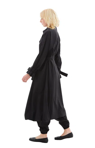 Shop Yohji Yamamoto Ny Typewriter Gusset Trench Coat In Black