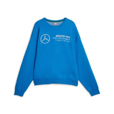 Shop Puma Men's Mercedes Amg-petronas F1 Statement Knitted Motorsport Sweater In Blue