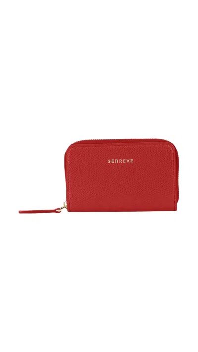 Shop Senreve Card Wallet In Scarlet In Red