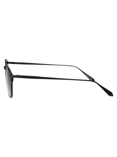Shop Linda Farrow Sunglasses In Mattnickel/grey