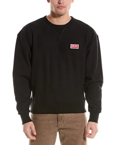Shop Kenzo Crewneck Oversized Sweatshirt In Black