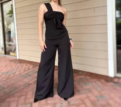 Shop Main Strip Susan Tied Jumpsuit In Black
