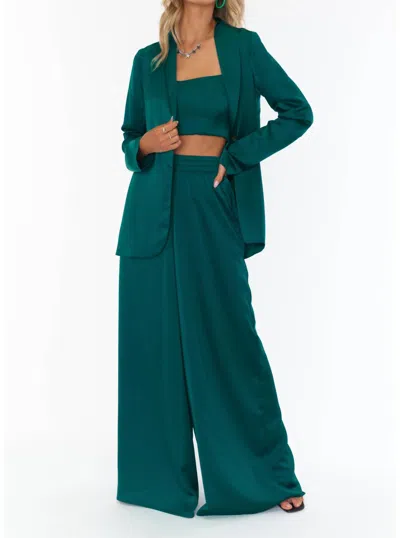 Shop Show Me Your Mumu Felix Blazer In Emerald Luxe In Green