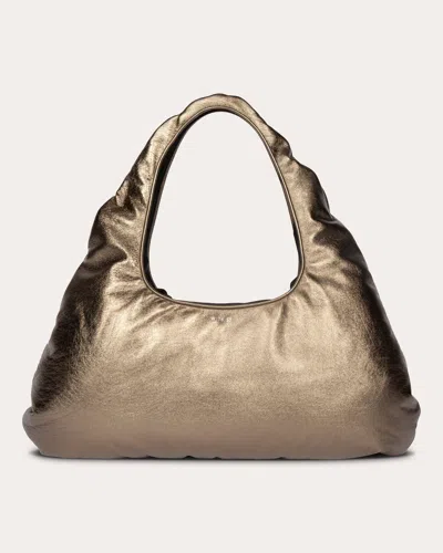 Shop W 78 St Women's Large Metallic Leather Cloud Bag In Gold