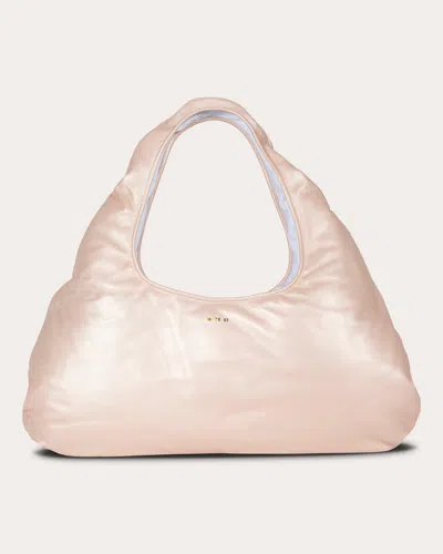 Shop W 78 St Women's Large Pearlized Lambskin Cloud Bag In Pink