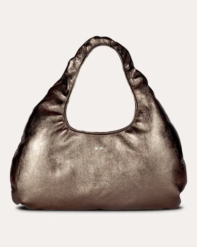 Shop W 78 St Women's Medium Metallic Leather Cloud Bag In Gold