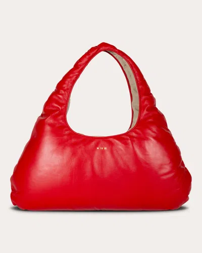 Shop W 78 St Women's Large Nappa Lambskin Cloud Bag In Red