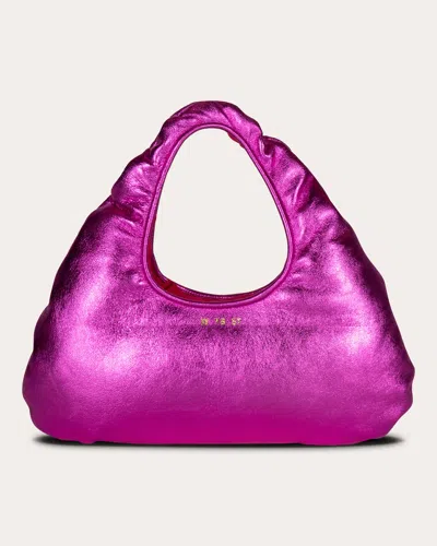 Shop W 78 St Women's Micro Metallic Leather Cloud Bag In Pink