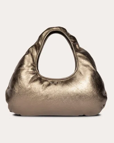 Shop W 78 St Women's Micro Metallic Leather Cloud Bag In Gold