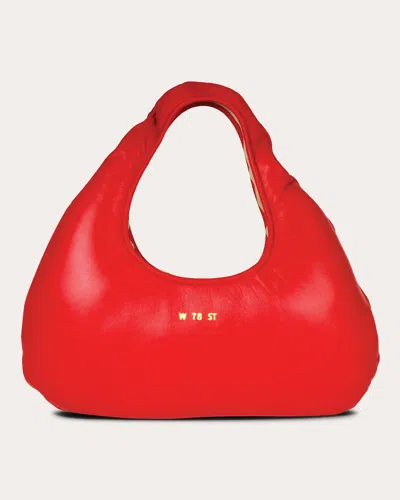 Shop W 78 St Women's Micro Nappa Lambskin Cloud Bag In Red