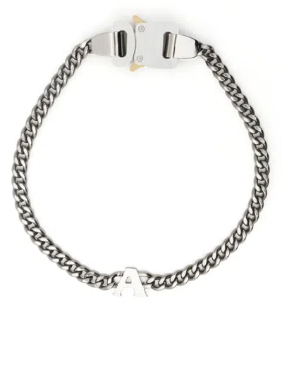 Shop Alyx 1017  9sm Chain Buckle Necklace In Grey