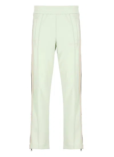 Shop Palm Angels Trousers Green In Blue