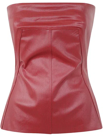 Shop Rick Owens Denim Bustier Top Clothing In Red