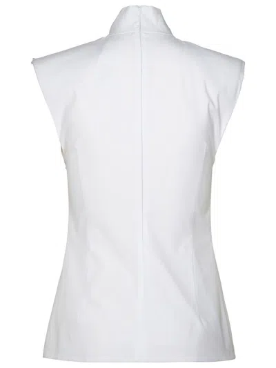 Shop Sportmax 'canneti' White Cotton Shirt
