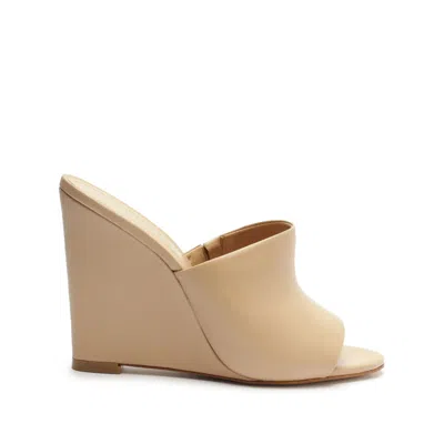 Shop Schutz Lucy Casual Nappa Leather Sandal In True Beige