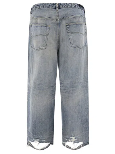 Shop Balenciaga "baggy Oversize" Jeans In Blue