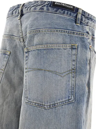 Shop Balenciaga "baggy Oversize" Jeans In Blue