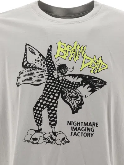 Shop Brain Dead "nightmare Factory" T-shirt In Grey