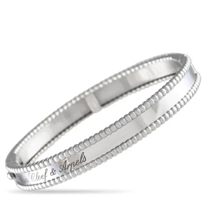 Shop Van Cleef & Arpels Perlee 18k White Gold Diamond Bracelet Vc27-031524