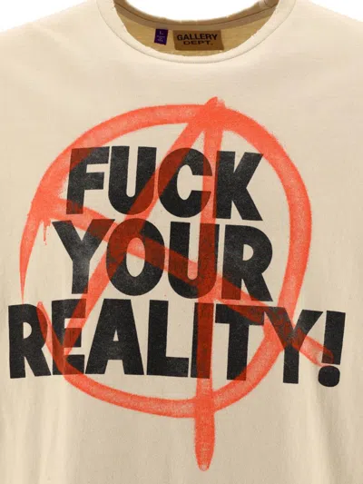 Shop Gallery Dept. "fuck Your Reality!" T-shirt In Beige