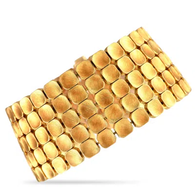 Shop Buccellati Vintage 18k Yellow Gold Five-row Tile Bracelet Bu03-021524