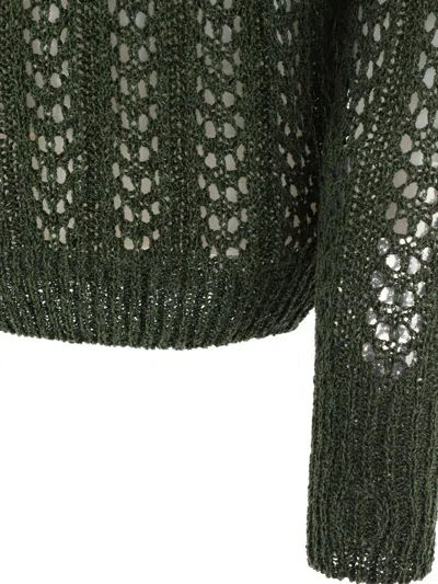 Shop Jean-luc A.lavelle "redos Knitted" Sweater In Green