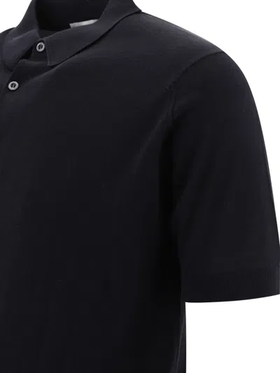 Shop John Smedley "adrian" Polo Shirt In Black