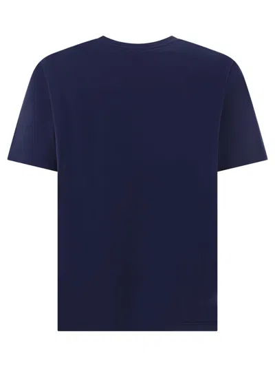 Shop Maison Kitsuné "running Fox" T-shirt In Blue