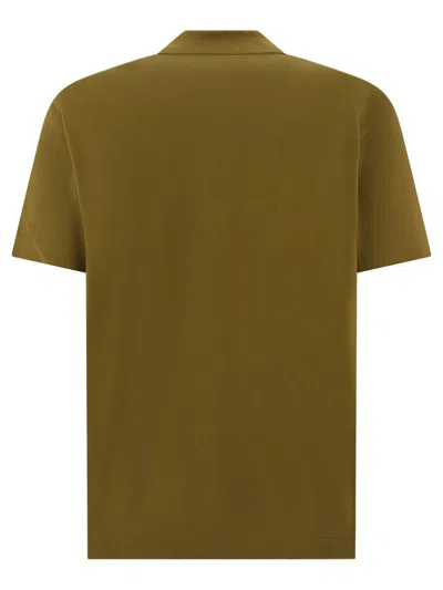Shop Maison Kitsuné "tonal Fox Head" Polo Shirt In Green