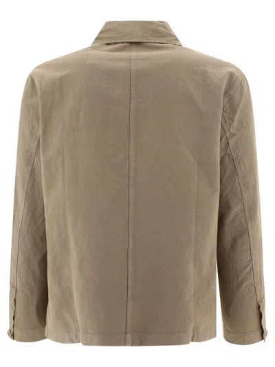 Shop Norse Projects "tyge"  Overshirt Jacket In Beige