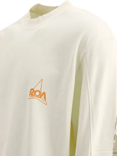 Shop Roa "longsleeve Graphic" T-shirt In White