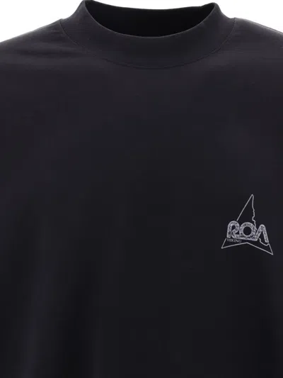 Shop Roa "longsleeve Graphic" T-shirt In Black