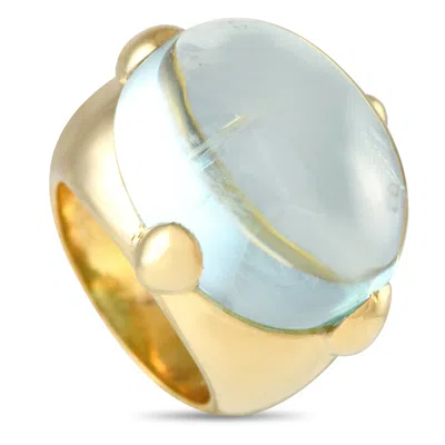 Shop Pomellato 18k Yellow Gold Aquamarine Ring Po14-120523